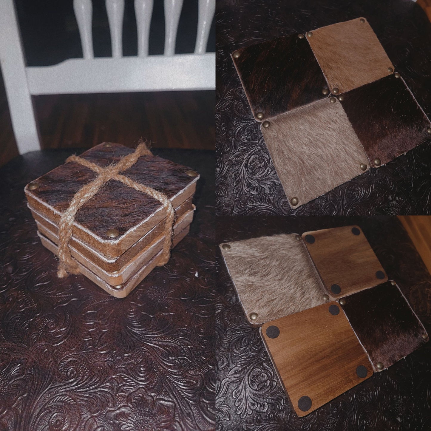 Cowhide Coasters