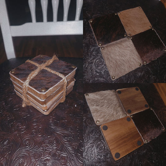 Cowhide Coasters